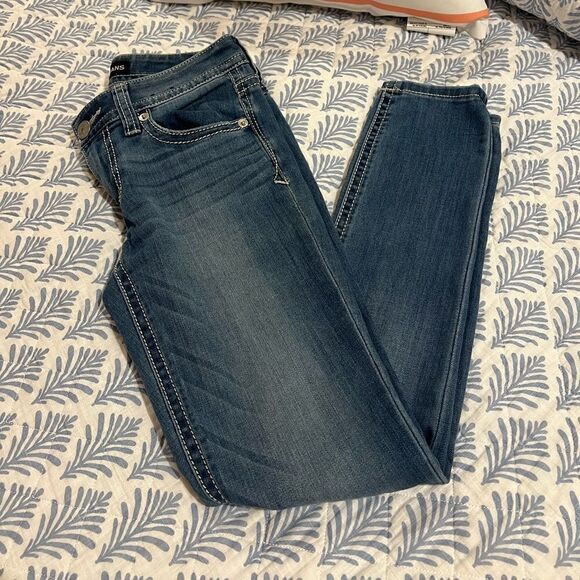 Express Legging Low Rise Blue skinny Jeans size 4 - Picture 1 of 7